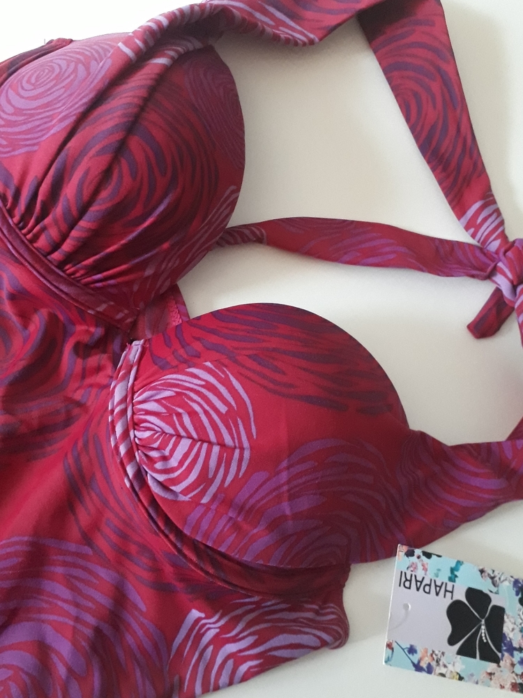 Hapari | Sangria Halter Top Tankini Swimsuit